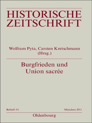 cover image of Burgfrieden und Union sacrée